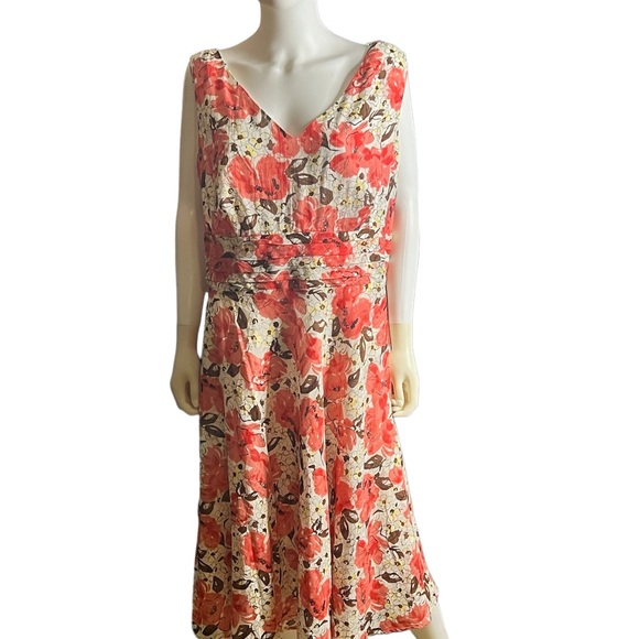 Sleeveless floral ladies dress size 20W Robbie Bee - Picture 2 of 5
